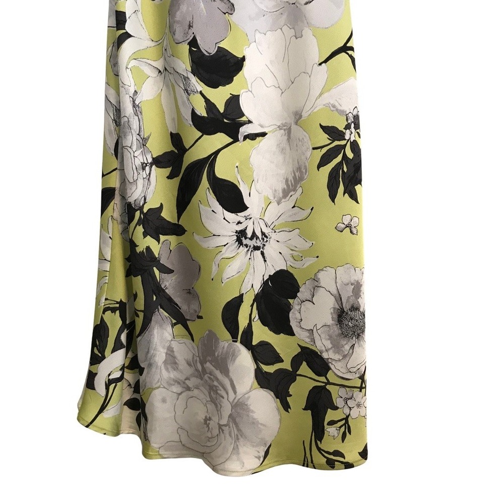 Sara Michelle Floral Maxi Slip Dress Large Satin Spaghetti Straps Feminine Boho - Picture 4 of 15